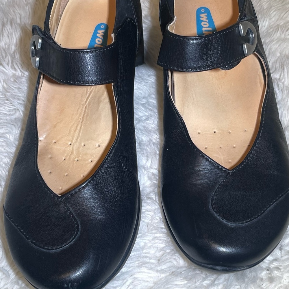 Wolky Chilli Black Mary Jane shoes size 7